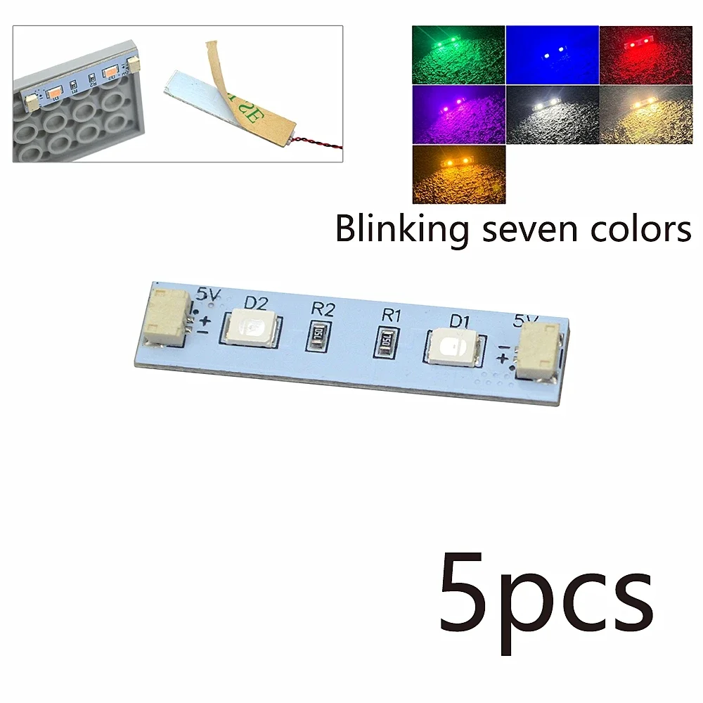 DIY 0,8mm Pin 0,73 CM X 3,1 CM 3M Doppelseitige LED Fernbedienung Baustein Blitz Lampe stadt Straße Licht Lampe Ziegel