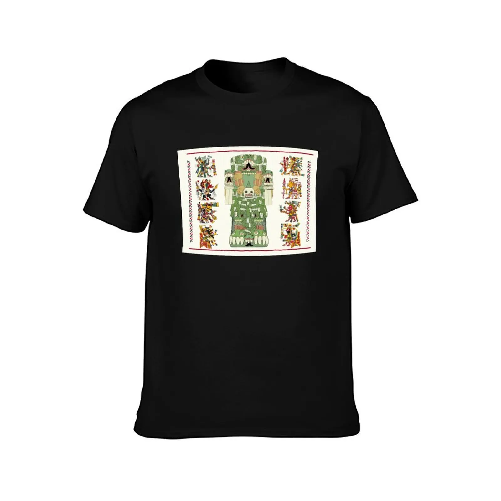Coatlicue - Aztec Mother Goddess Codex Borgia Style JP T-Shirt All Weather Casual Short Sleeve T-Shirt