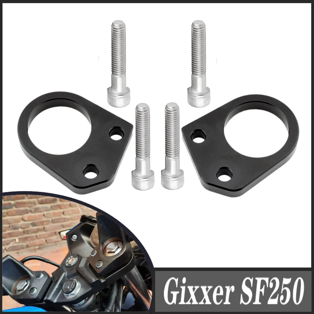 

For SUZUKI Gixxer250 Gixxer 250 SF250 SF250 2020-2024 Motorcycle Handlebar Riser Spacer Clamp Black Aluminum Lifting 10mm