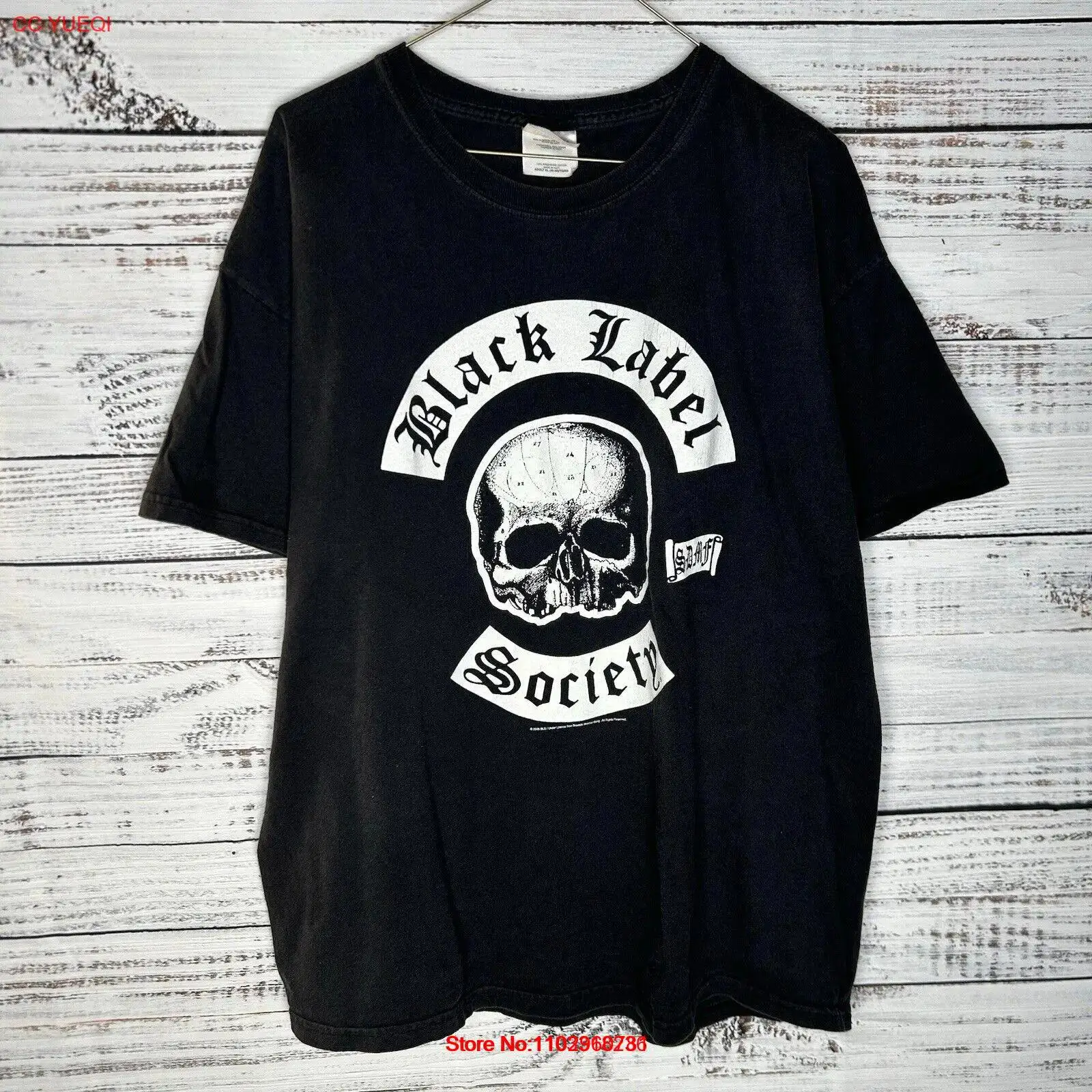 Винтажная мужская футболка Y2K BLS Black Label Society Graphic Band Tour Concert, большая