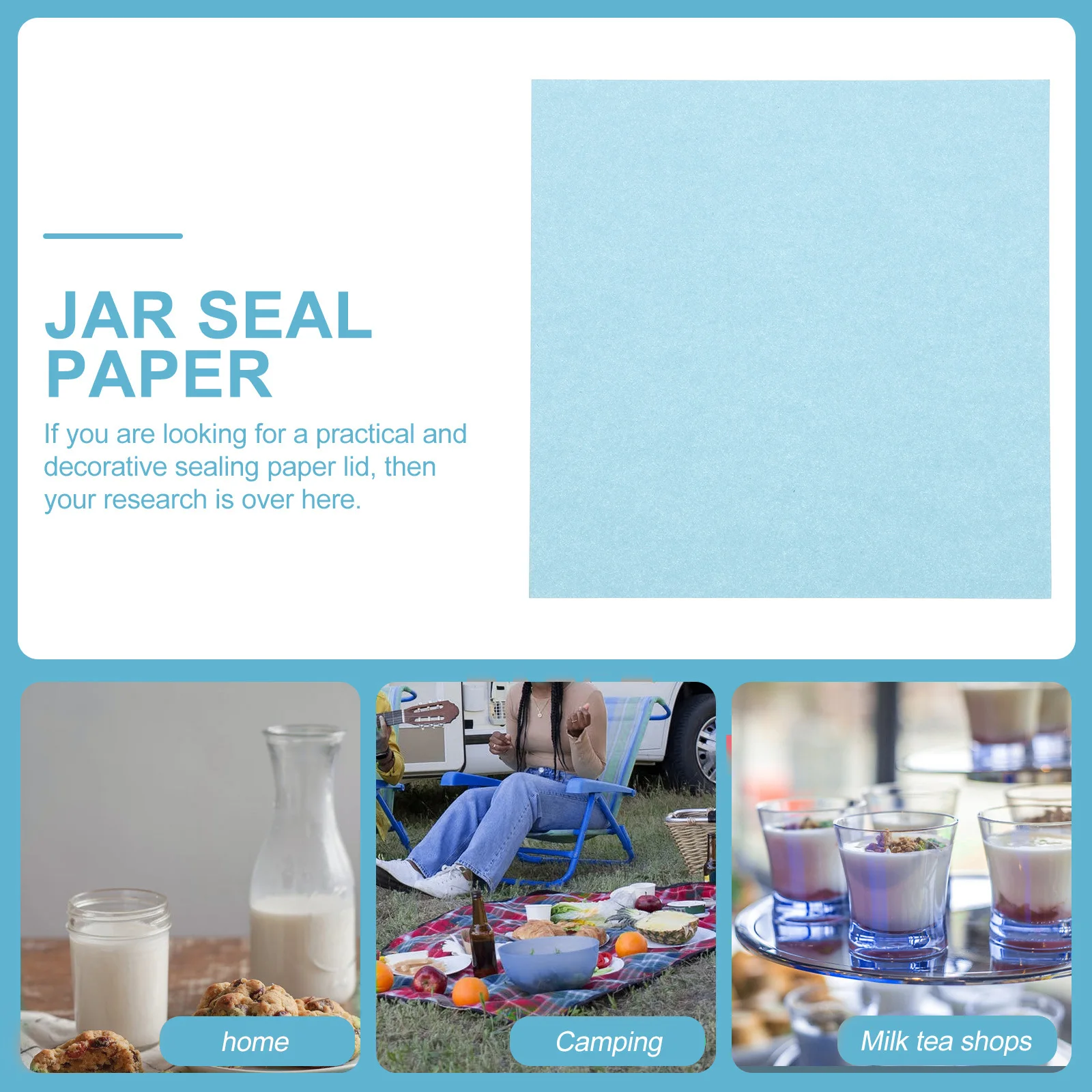 

100Pcs Bottle Lid Paper Light Weight Decorative Yogurt Cup Seal Pudding Jar Candy Glass Bottle Seal Jar Lid Decor