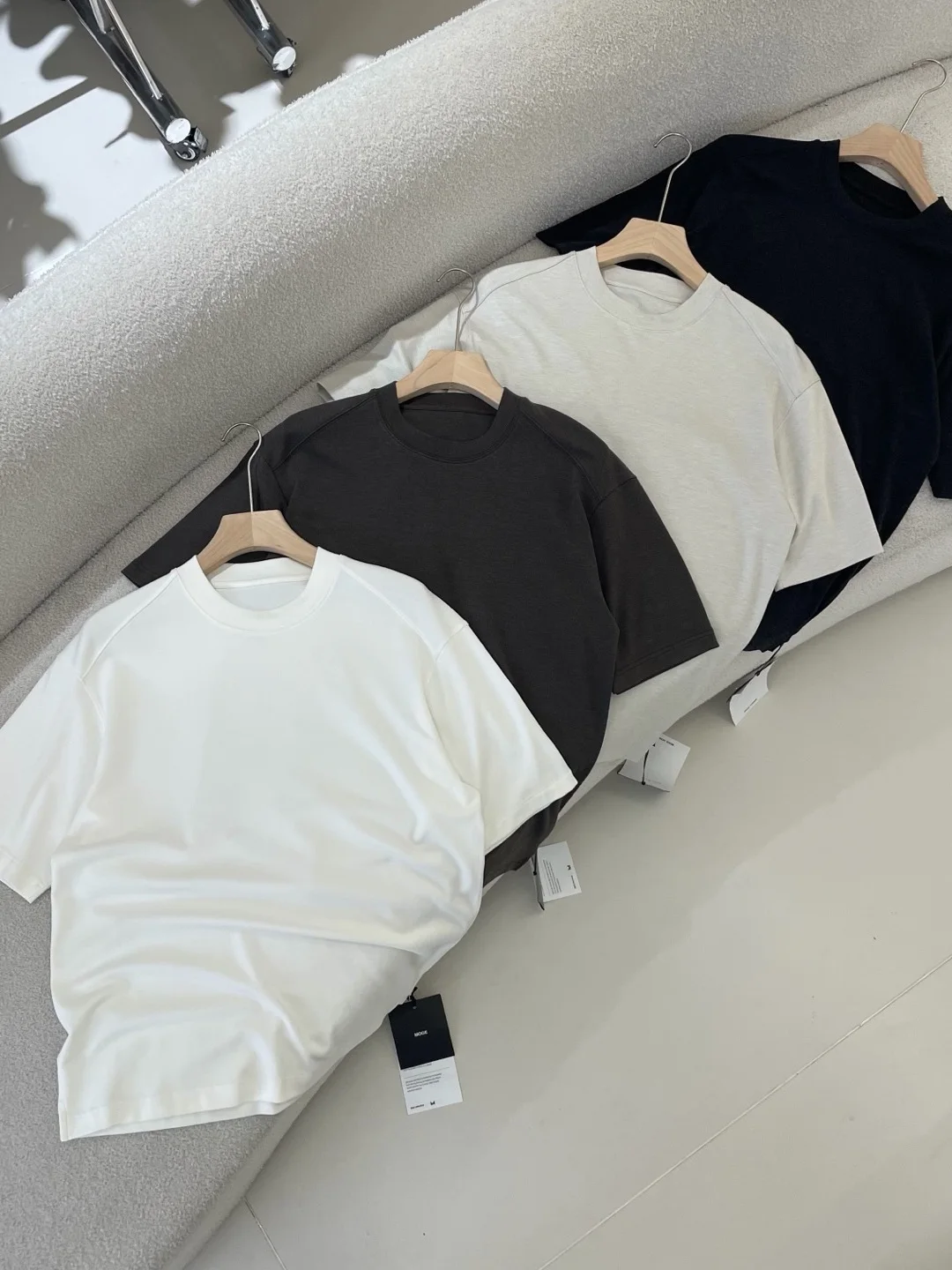 Loose Fit Men's Short Sleeve T-Shirt Modal Cotton round Neck Casual Top  Color Base Layer Shirt Comfortable Breathable S...