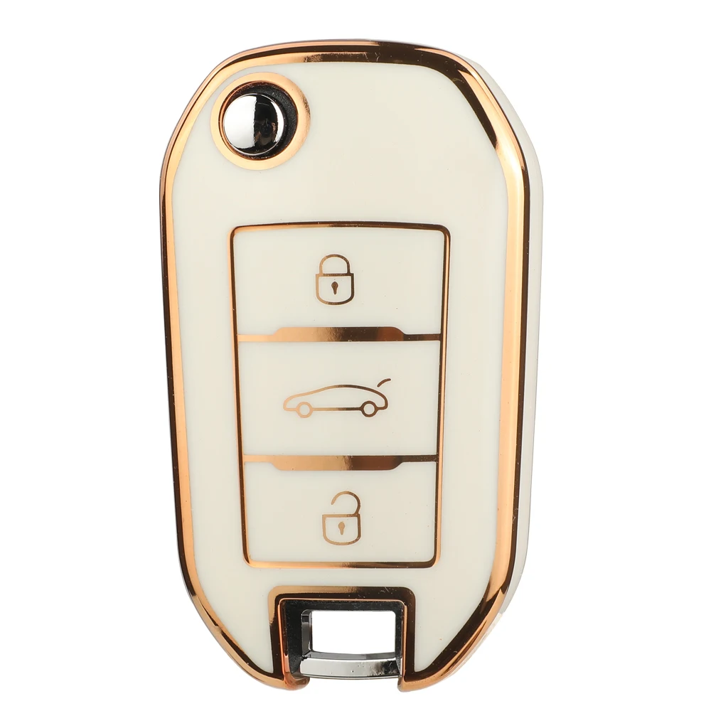 jingyuqin Remote Arrival TPU Car Key Shell Case Fob For Peugeot 208 2008 301 308 508 5008 For Citroen C-Elysee C4-Cactus