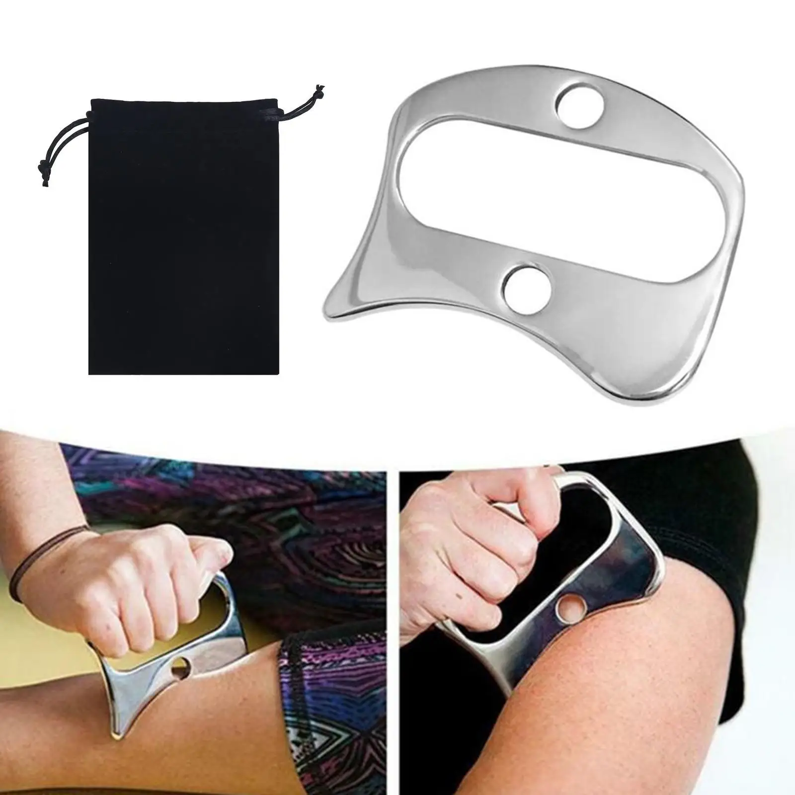 

Stainless Steel Gua Sha Tool,Scraping Tool,Multi Functional,Professional Massage Tool Sculpting for Body Face Eyes Neck Back