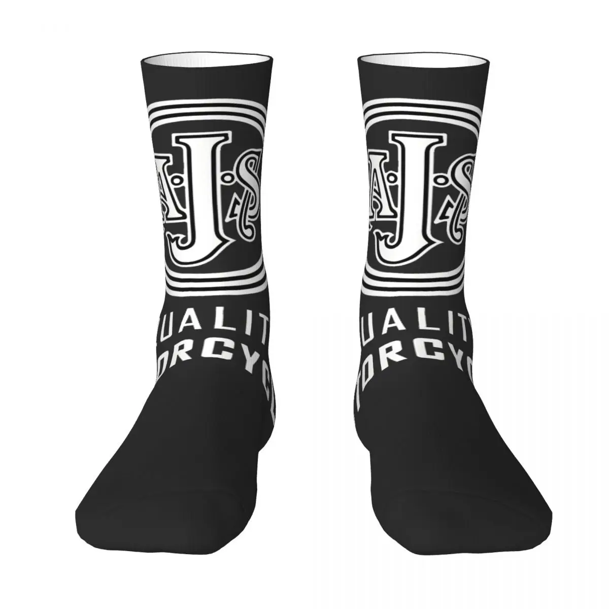 Funny Happy Men's compression Socks Eccentric Vintage Harajuku AJS Motorcycles Ltd Street Style Novelty Casual Crew Crazy Sock