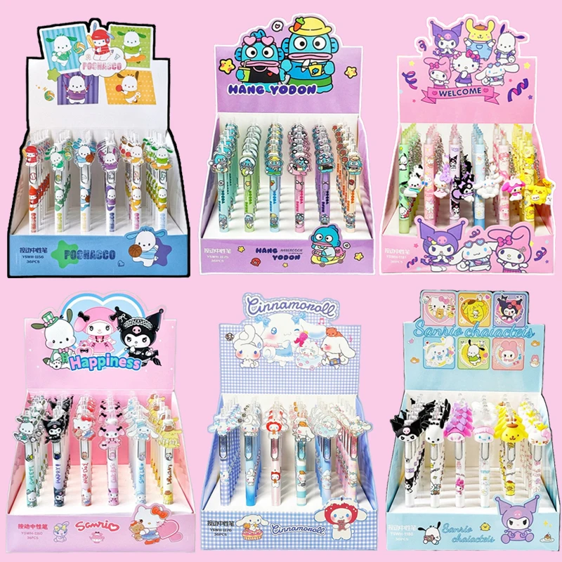 

36pcs Sanrio Cartoon Gel Pens Hangyodon Pachacco Student Writing Pen Office Neutral Pen School Stationery Supplies Wholesale