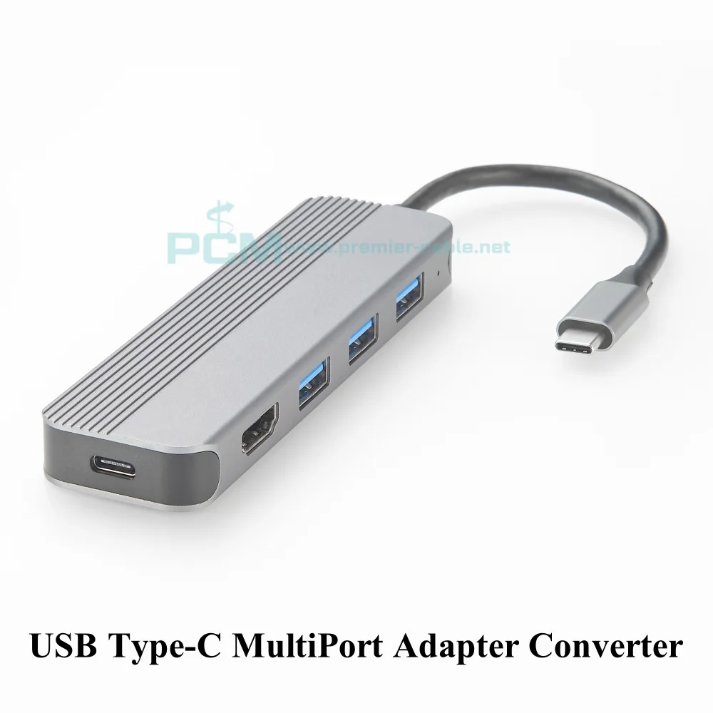 

5 In 1 USB-C Mini Docking Station Hub, USB Type-C MultiPort Adapter Converter with 4K2K@30Hz HD, 60W PD Charger, USB3.0 5Gbps