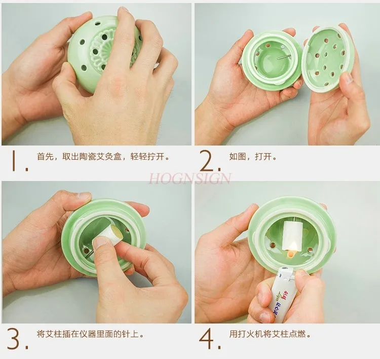 

Anti-scalding moxibustion pot ceramic moxibustion box children's moxibustion moxibustion device warm moxibustion device child
