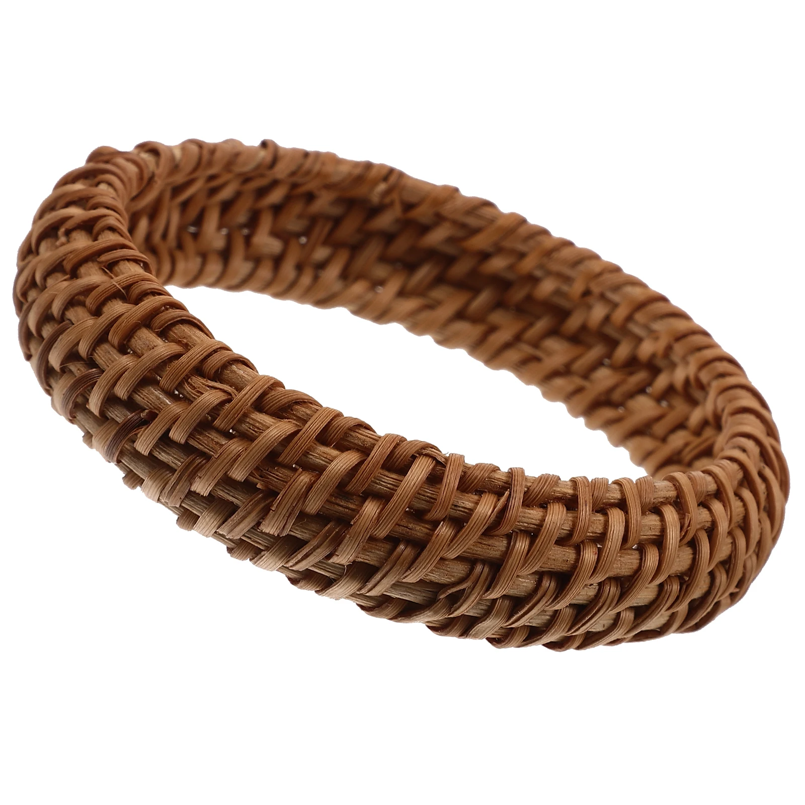 

Retro Bangle Bracelets for Women Adjustable Chunky Wrist Straw Rattan Woven Boho Summer Ethnic Style Accessories Gifts