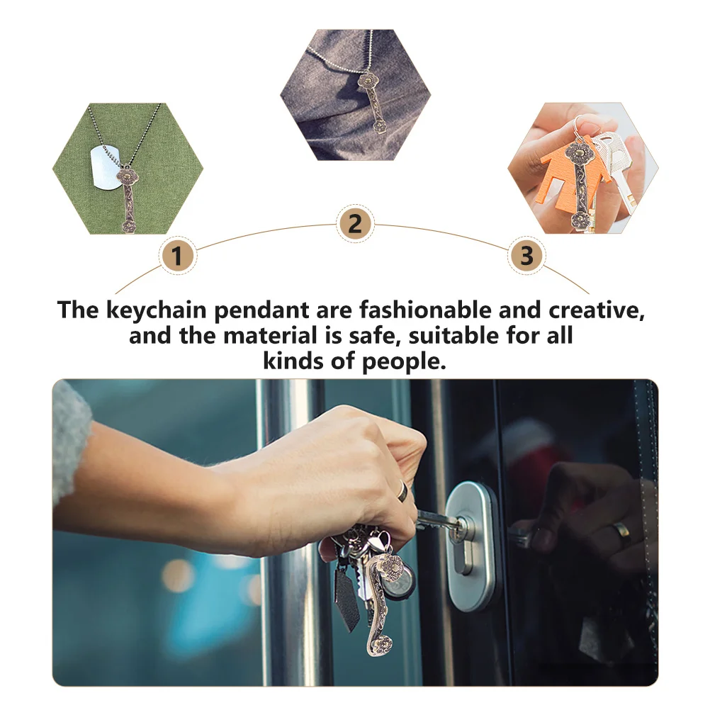 

4Pcs Chinese Ruyi Keychain Pendant Vintage DIY Crafts Jewelry Accessories Creative Design Gift Charms DIY Pendants