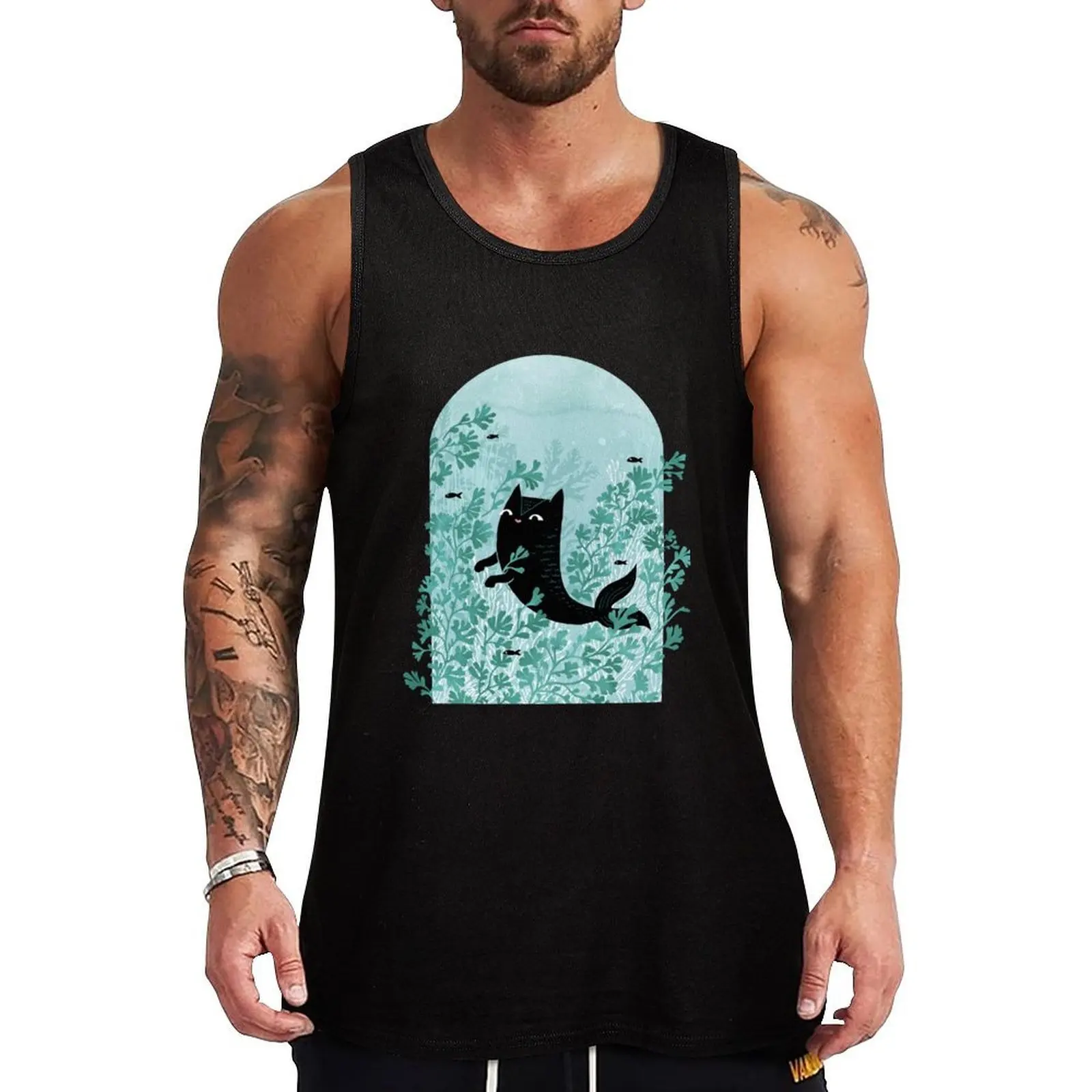 Undersea (Mint Remix) Tank Top Graphic Print Tank Top Casual Sleeveless Novelty Shirt