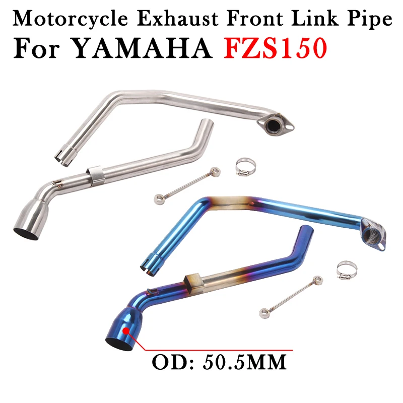 

Slip On For YAMAHA FZS150 FZS 150 Motorcycle Exhaust Connection Middle Front Link Pipe Escape Moto Muffler Modify 51MM Bike Tube