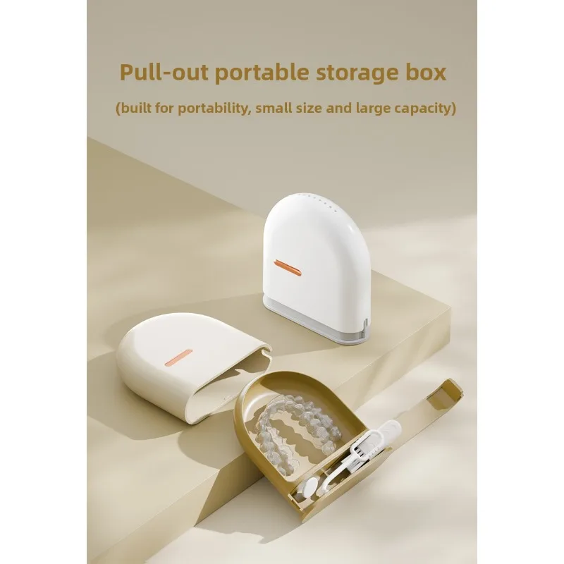 1pc Sleek Portable Invisible Orthodontic Case Sealed Storage for Travel-Friendly Braces & Retainers, No Batteries Required