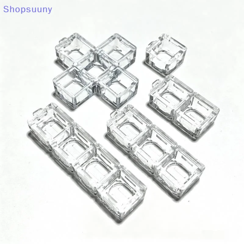 [SU]Clear Keyboard Stand Dy Keyboards Keychain For Different Keycap Button Fidget Keyring Switch Tester Fidget Pendants[SU]