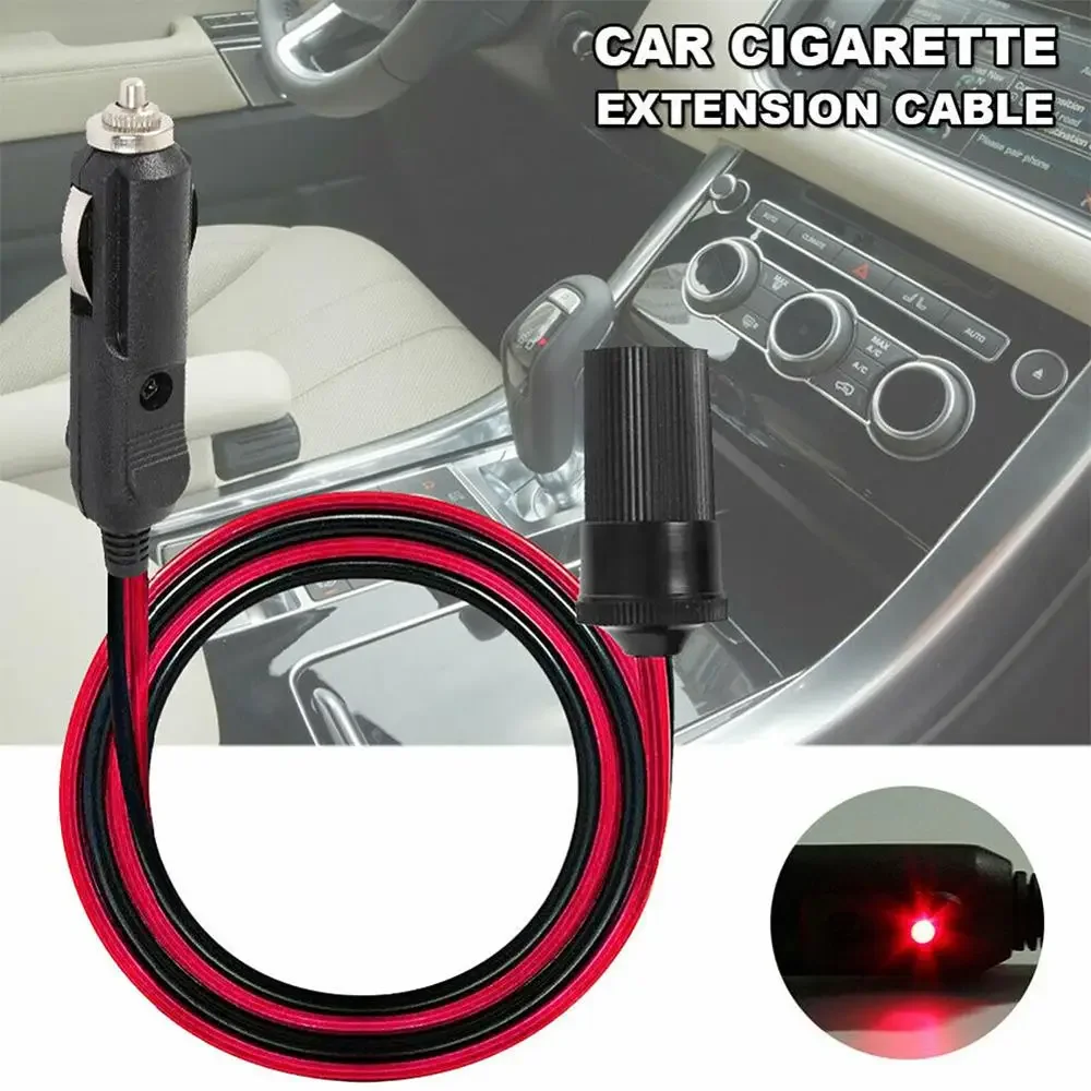 12V 3A Car Cigarette Lighter Extension Cord Male and Female Socket Plug Extension Cord Cable Adapter Car Accessories 1/3/5Meters