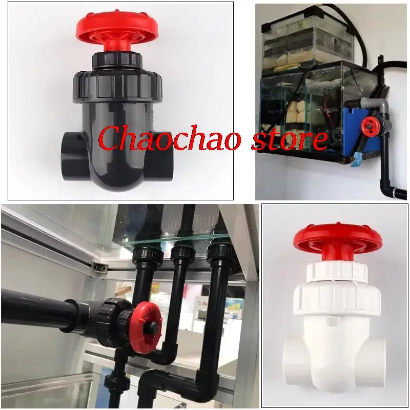 1Pcs UPVC I.D 20/25/32/40/50mm Gate Valve Precision Flow Control PVC Sluice Switch PVC Ball Valve For Garden Irrigation Aquarium