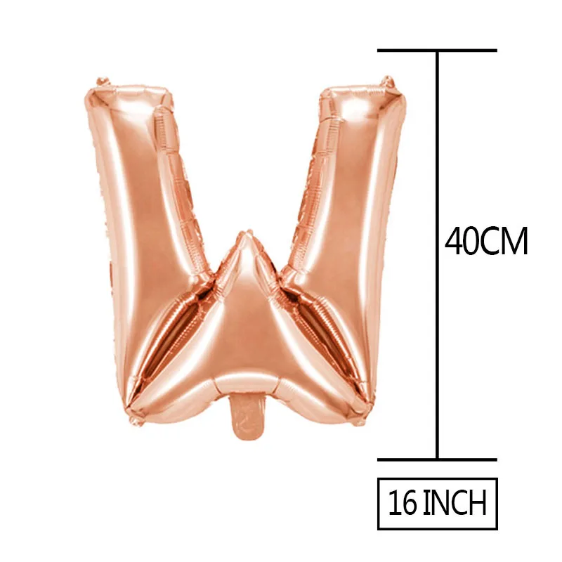 32/40 인치 로즈 골드 실버 대형 호일 편지 풍선 웨딩 생일 파티 장식, 어린이 및 성인 풍선 도매