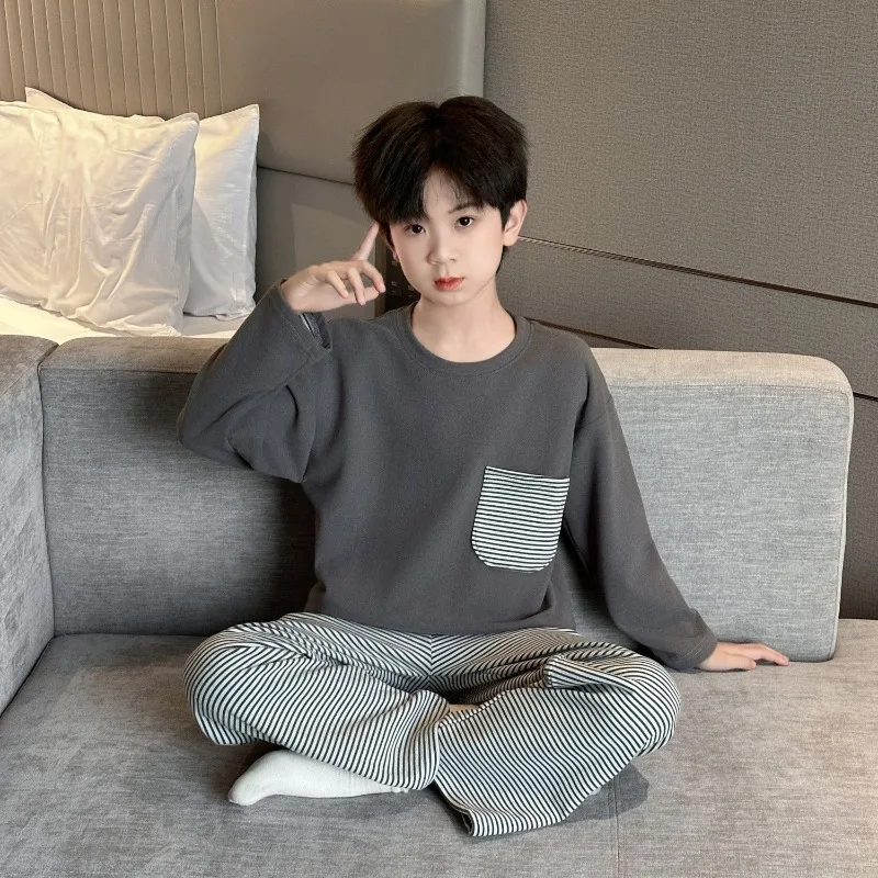 

Autumn Winter Kids Pajamas Sets Cotton Parent Child Long Sleeve Sleepwear for Boys