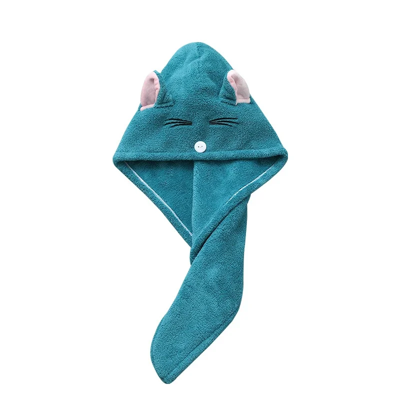 Microfiber Dry Hair Towel Women Bath Quickly Dry Head Turban Cap Bathing Wrap Drying Hat Soft Absorption Shower Cute Ear Towel