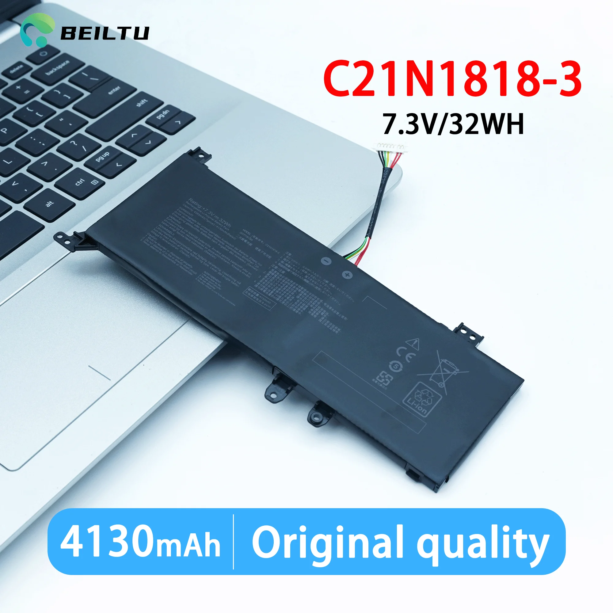 C21N1818  7.6V 32WH  Laptop Battery for ASUS VivoBook 17 X712 X712FA X712FB  C21N1818-3