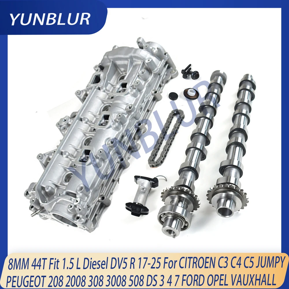 Testata 8MM Alloggiamento albero a camme 44t Kit catena adatto 1.5 L Diesel DV5 R 17-25 per CITROEN PEUGEOT DS FORD OPEL VAUXHALL