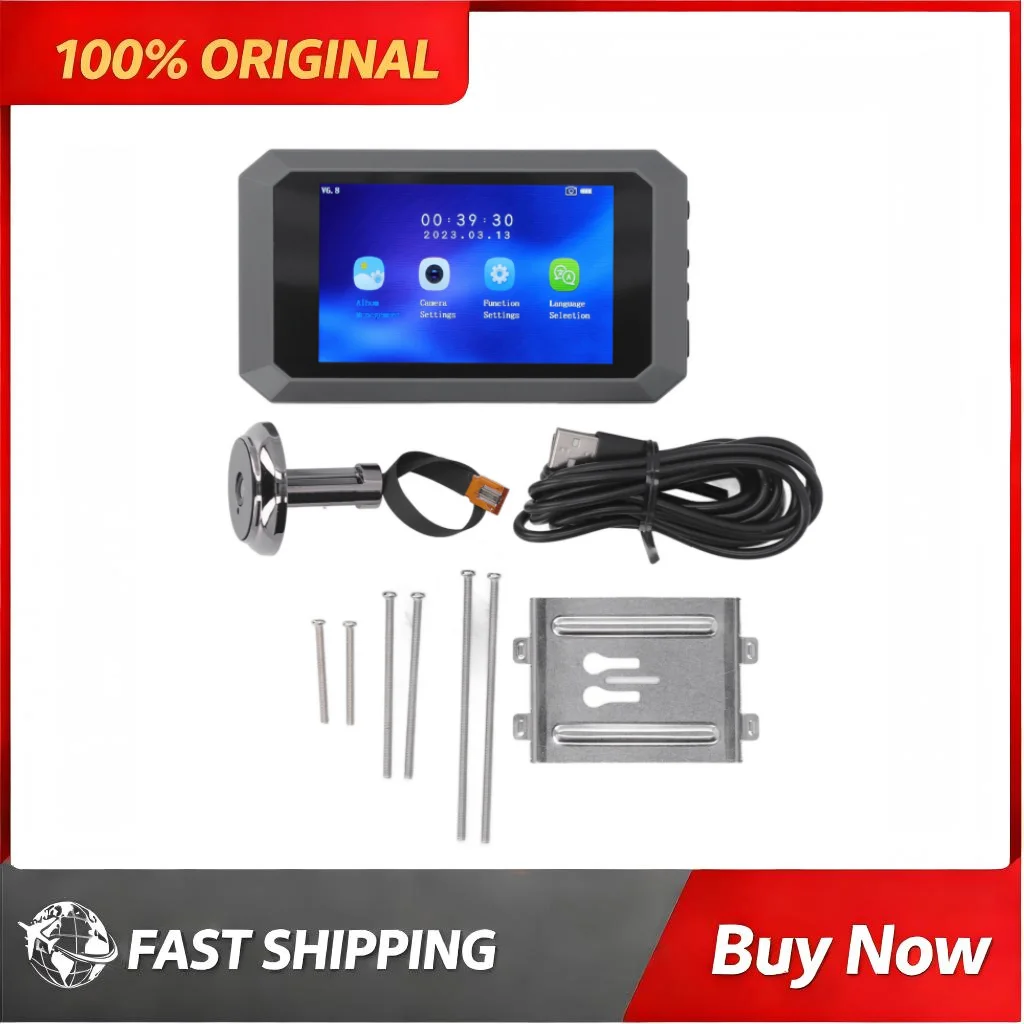 1080P Video Door Bell Matching 3.97 Inch Color Display Peep Hole Camera Built In 1400mAh Battery Portable Home Monitoring Tools