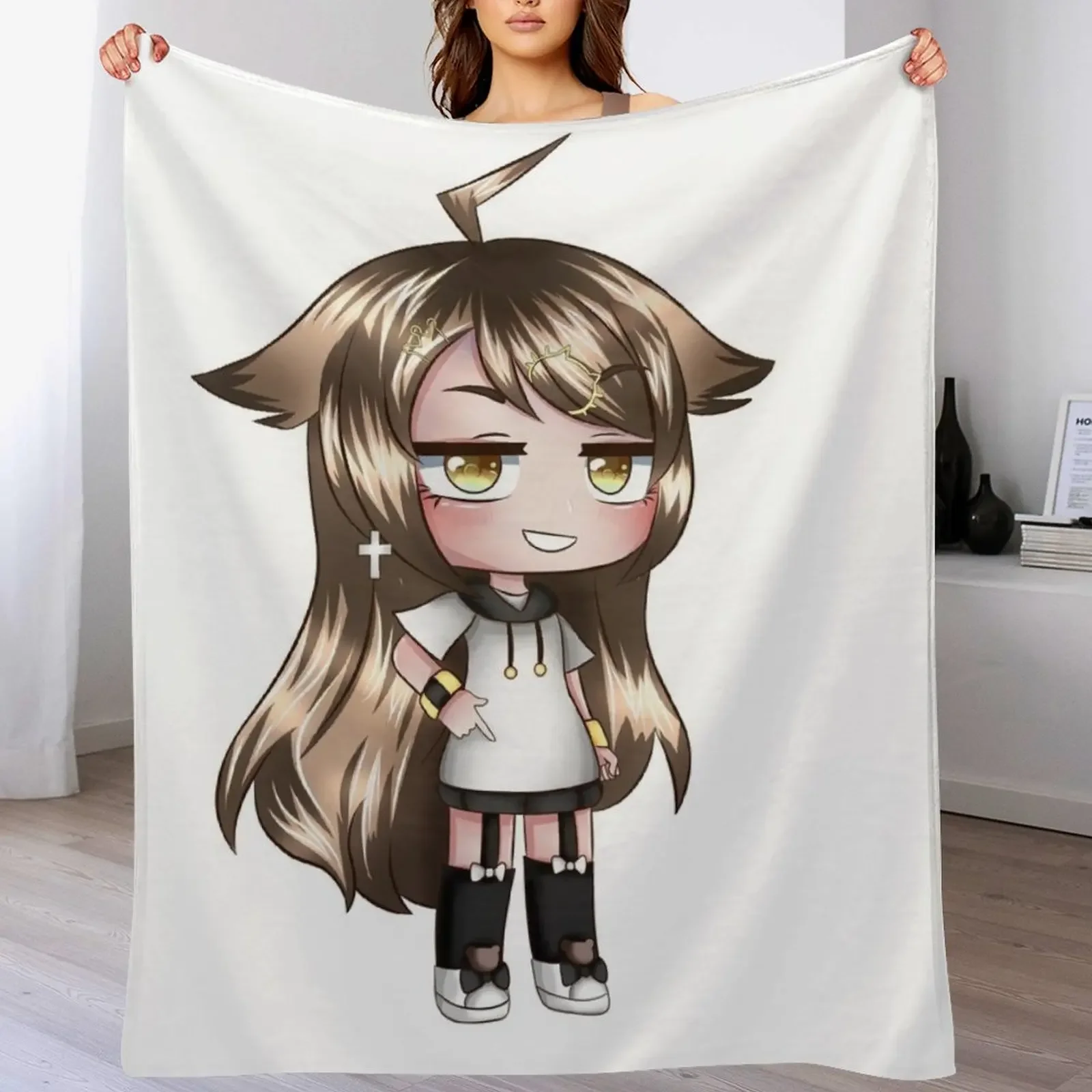 

Yamasaki-san - Gacha Edit Throw Blanket Sofa Large Hair Blankets