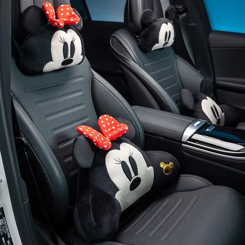 

Disney Mickey Minnie animation peripheral cartoon cute car headrest pillow creative kawaii seat pillow car cushion decoration