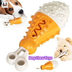 Dog Chew Toys Cooling Molar Clean Teeth Chicken Drumstick Multifunctional Relieve Anxiety Water Floating Food Dispenser Toys