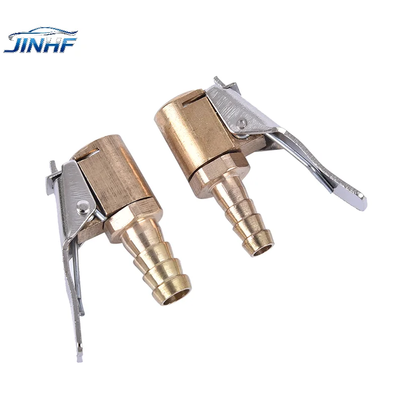 

Латунный автомобильный клапан для накачивания шин, разъем воздушного патрона, зажим для шин, автомобильный адаптер с замком