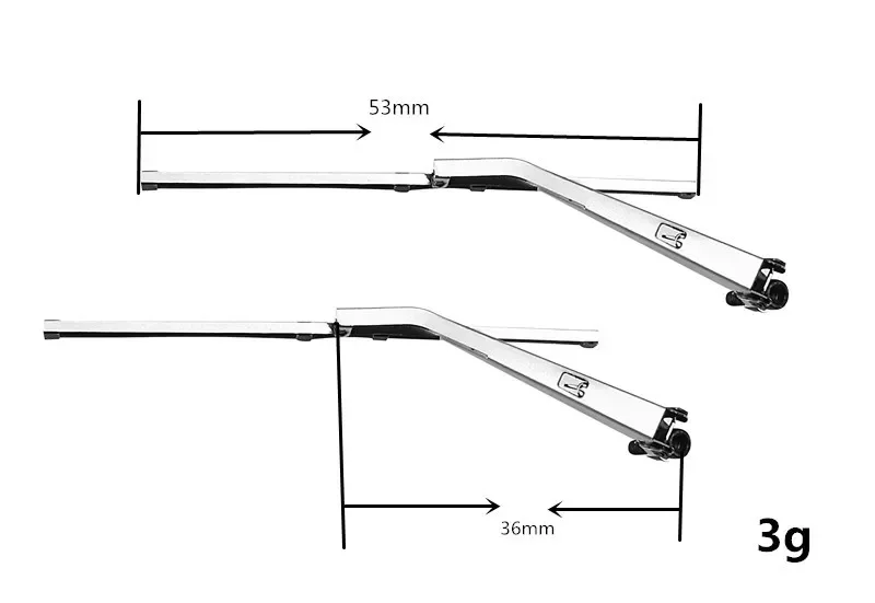 1 Pair Metal Windshield Wiper for 1/10 RC Crawler Car TRX4 Defender G500 TRX6 G63 SCX10 90046 D90