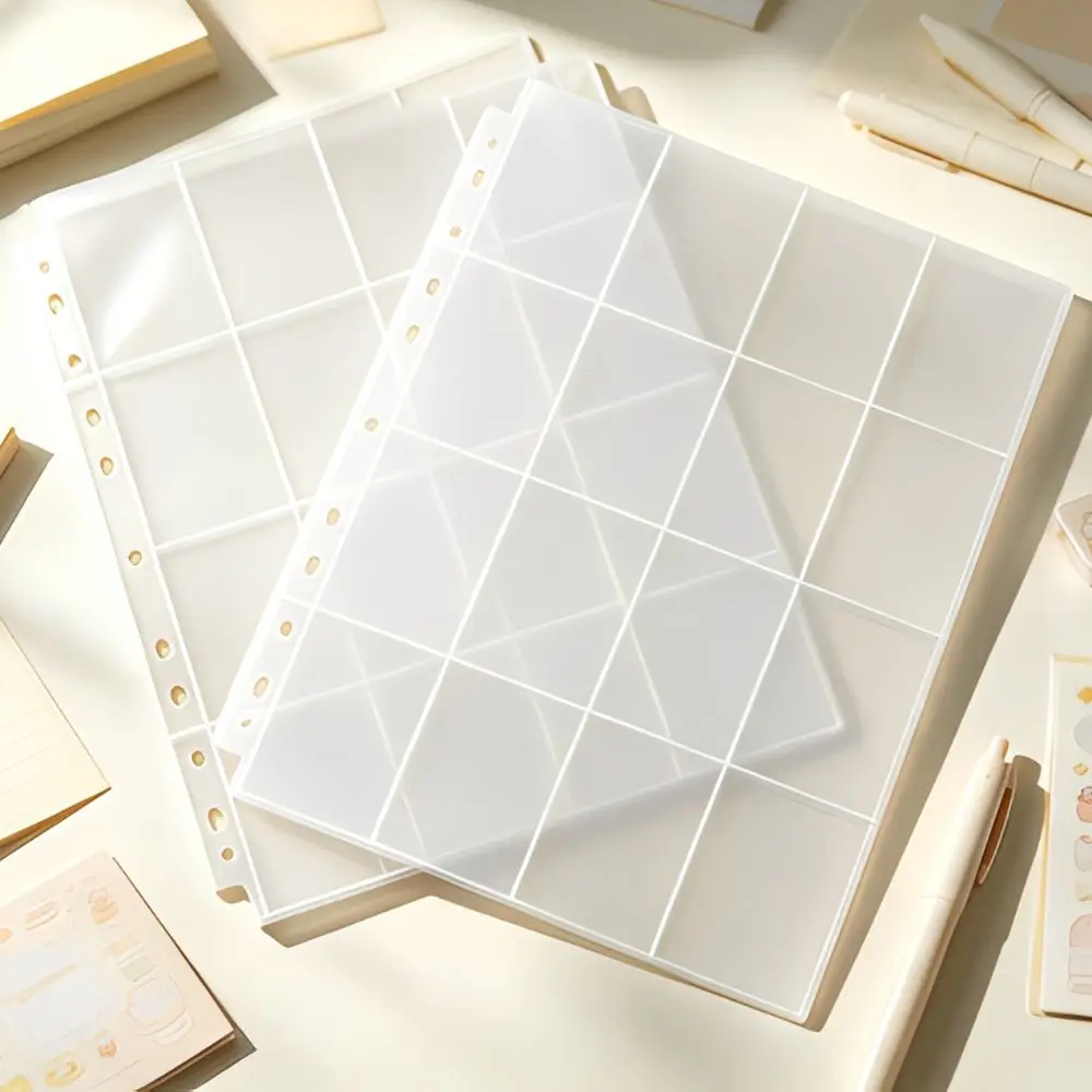 40/60pcs Transparent 16 Grid Card Collector Pages 9 Holes Trading Holder Sheets for Binder Album Game Organizer YMY
