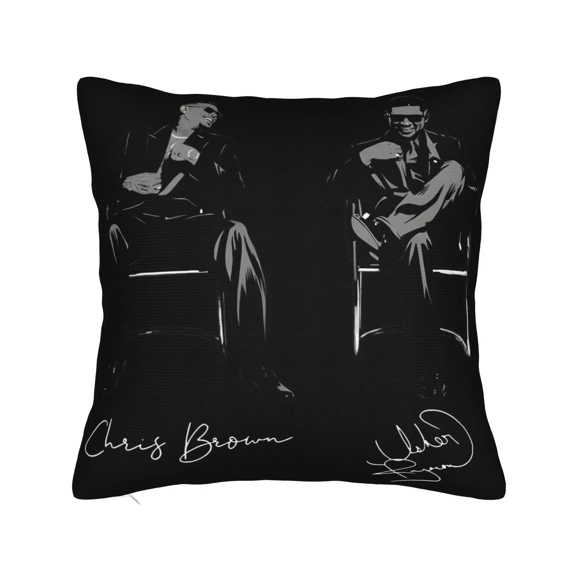 Decorative Pillowcase Chris Brown Usher R&B Tour 2026 Merch Home  Throw Pillow Case Cover Drop Shipping Multiple Sizes