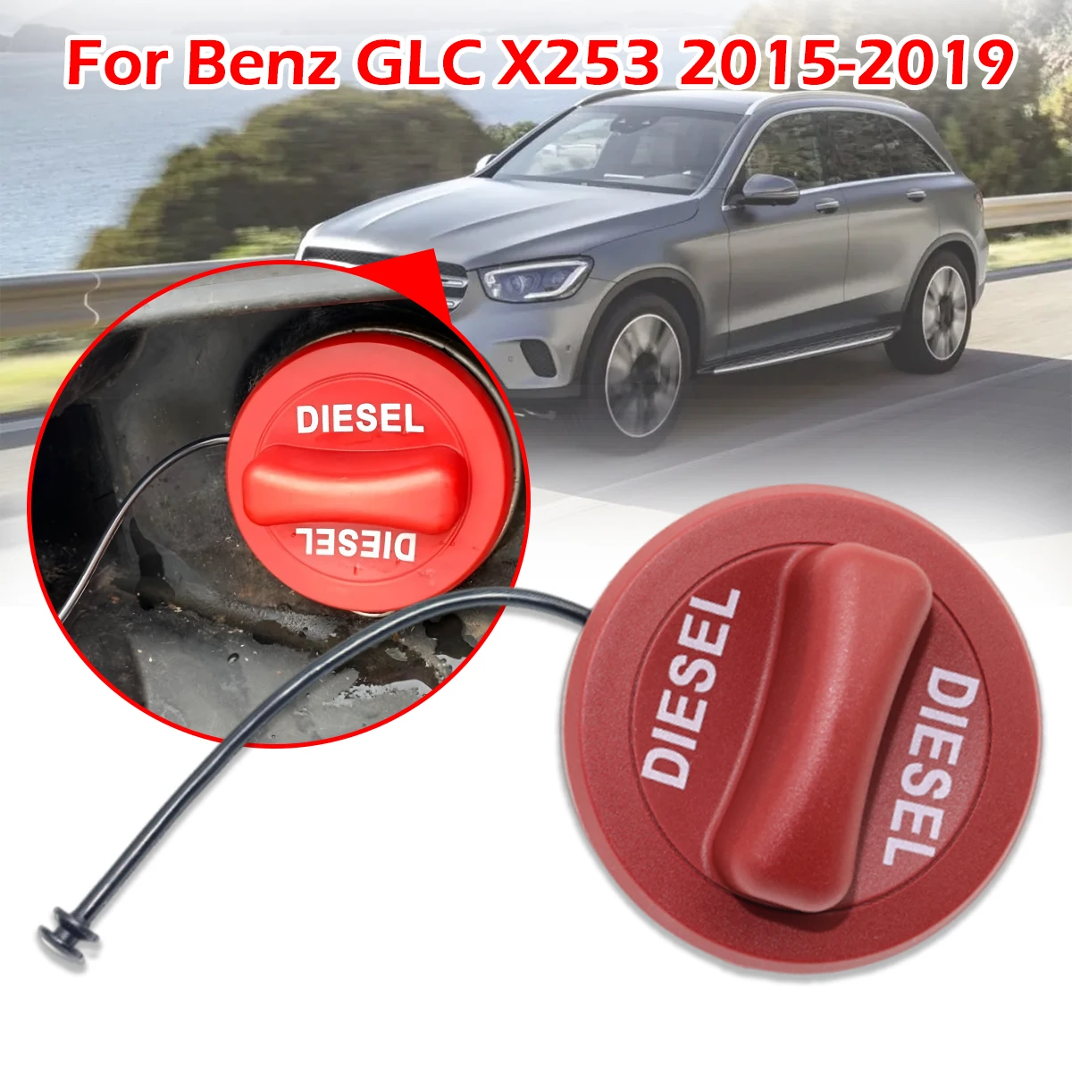 

Fuel Filler Screw Cap Automotive Diesel Tank Cover Car Replacement Part For Benz GLC X253 2015 -2019 C253 220d 250d 300d 350d