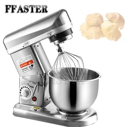 Electric Stand Food Mixer Stainless Steel Chef Machine 5L Bowl Cream Blender Knead Dough Cake Bread Whisk Egg Beater