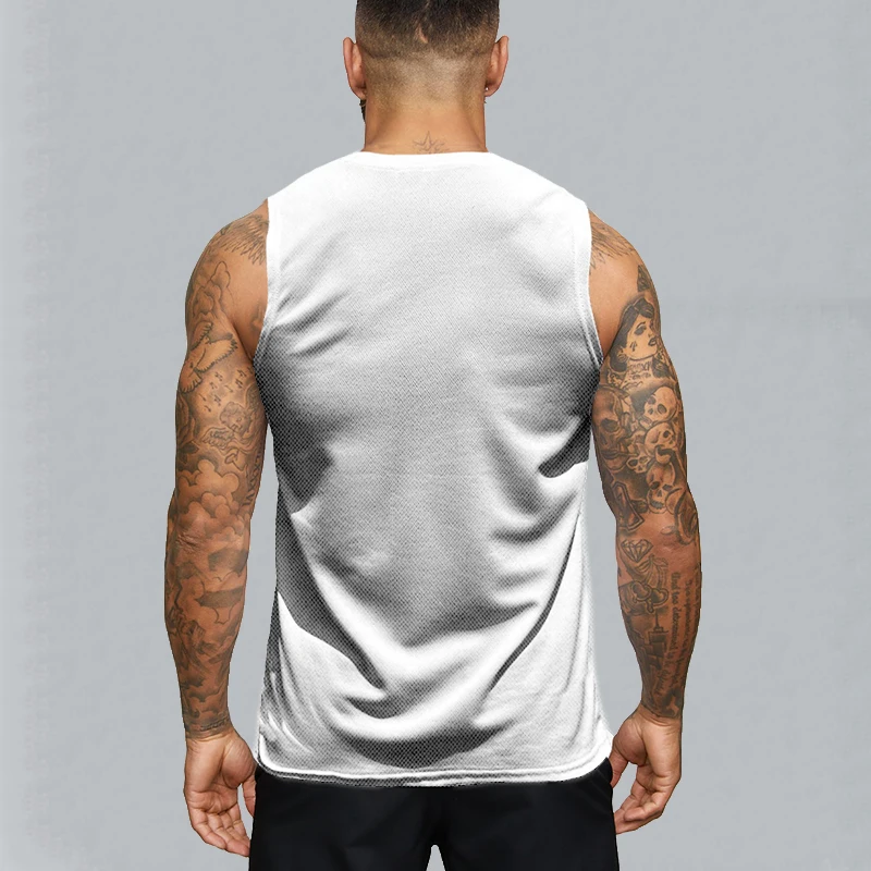 Muscleguys Summer Quick Dry Sports Tank Tops Mens Mesh Gym Clothing Fitness Sleeveless T Shirt Loose Basketball Jerseys