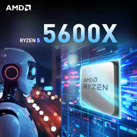 Processador de jogos AMD Ryzen 5 5600X 6 núcleos 12 threads DDR4 3,7 GHz 65W 7NM L3 = 32M NOVO soquete AM4 R5 5600X mas sem ventilador