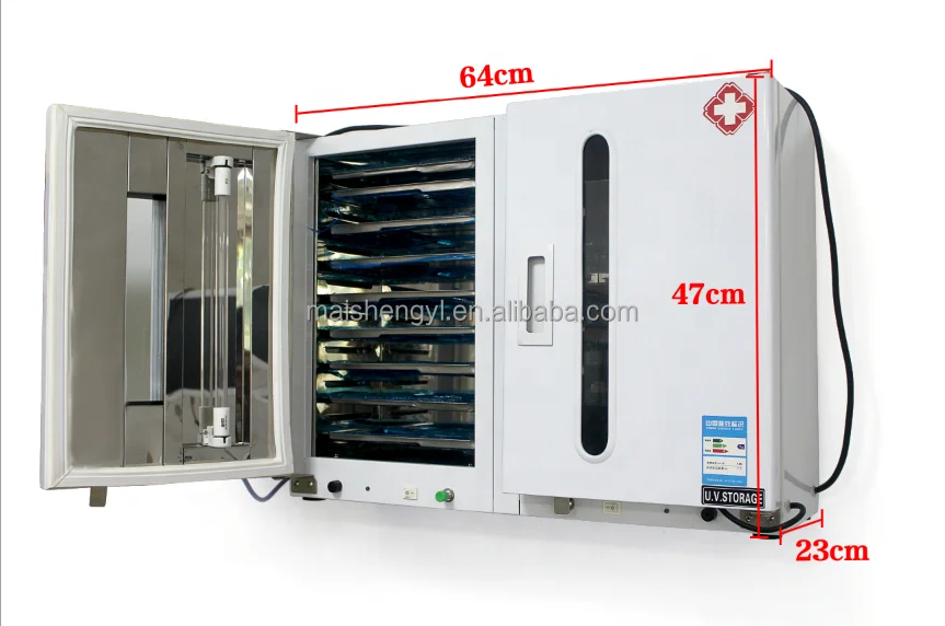 Double Door Stainless Steel 54L  UV Sterilizer Disinfection Cabinet