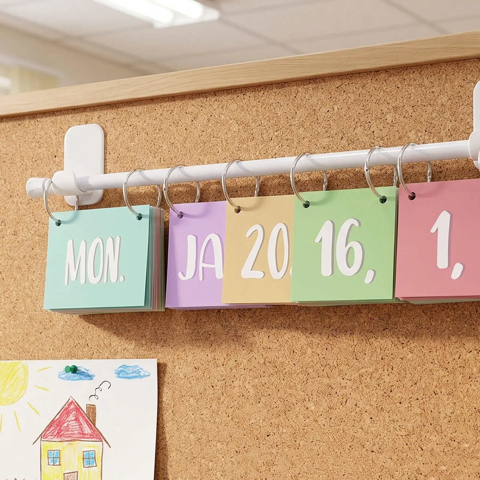 1Set Calendar Bulletin Board Set Organizer For Classroom Wall Decor Academic Year Wall Calendar Boho 2026-2029