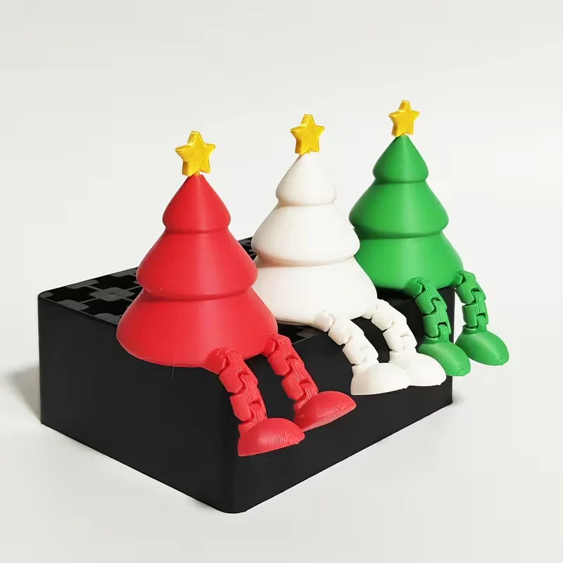 2/3 Pcs Cute Christmas Tree Little Figure Ornament  No Electricity Required, Perfect for Christmas Party Decor, Holiday Gift