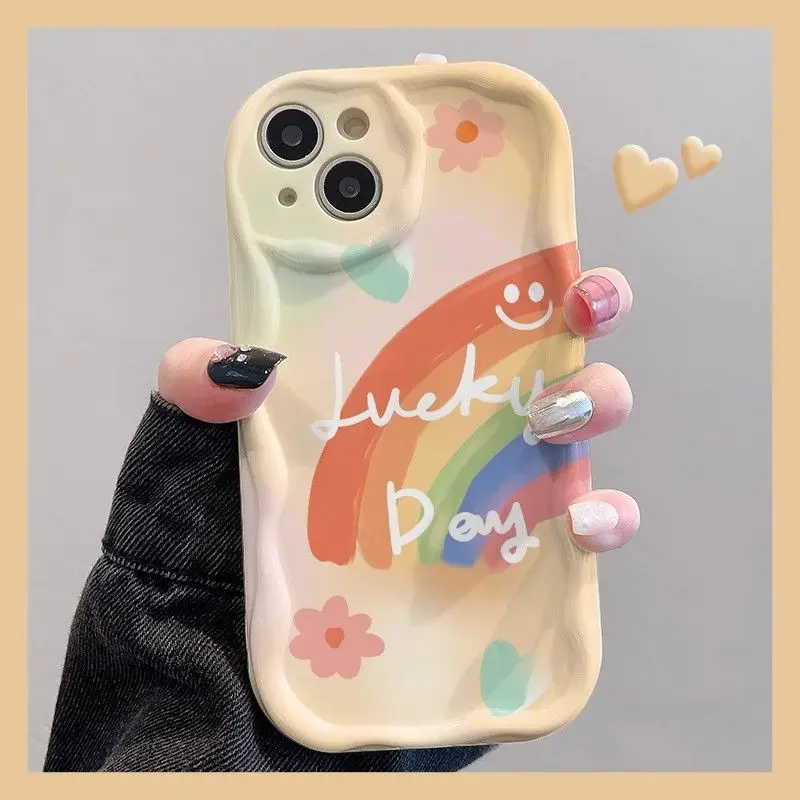 Half Rainbow Phone Case For Samsung Galaxy A54 A24 A33 A34 A73 5G A31 A32 A51 A52 A53 A71 A72 A30 A20 A50 A50S A30S Soft Cover