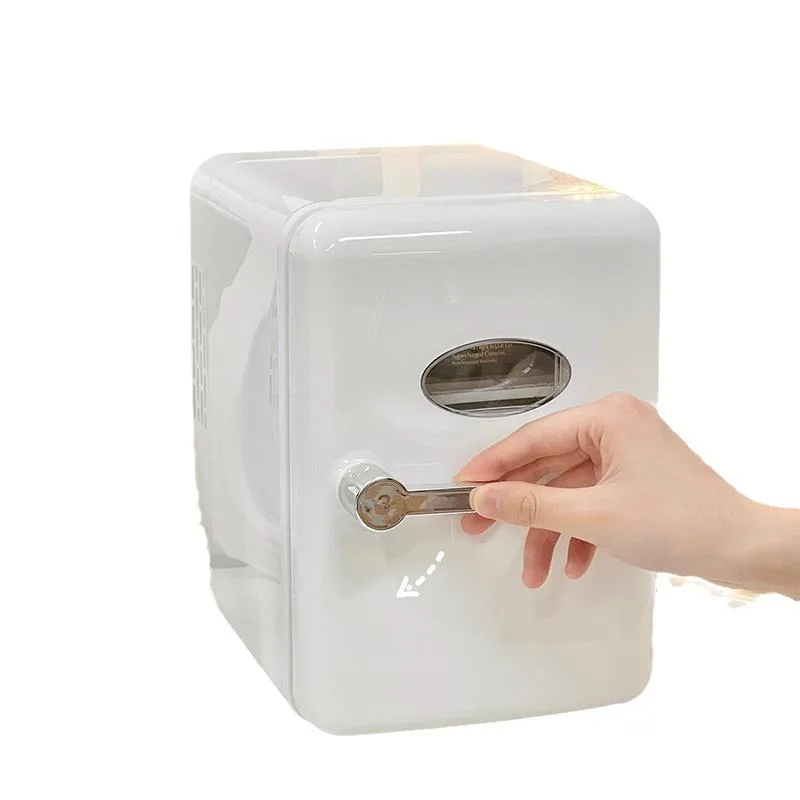 

12v New Car Portable 4L Small Refrigerator Dormitory USB Beauty Desktop Pink Hot and Cold Dual-purpose Small Refrigerator