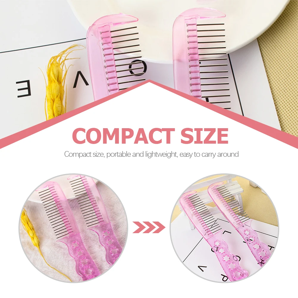 

2 Pcs Anti-static Comb Hairbrush for Front Lace Knot Reducer Pretend Play Plastic Stylish Sleek