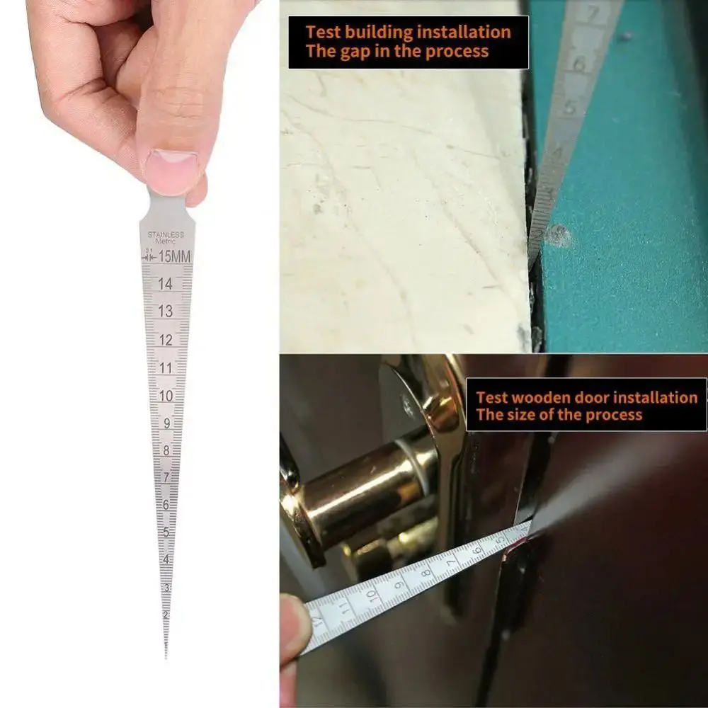 Feeler High Precision Taper Gauge Hole Inspection Accurate Gap Gauge Durable Support Inch and Metric System Depth Ruler Welding