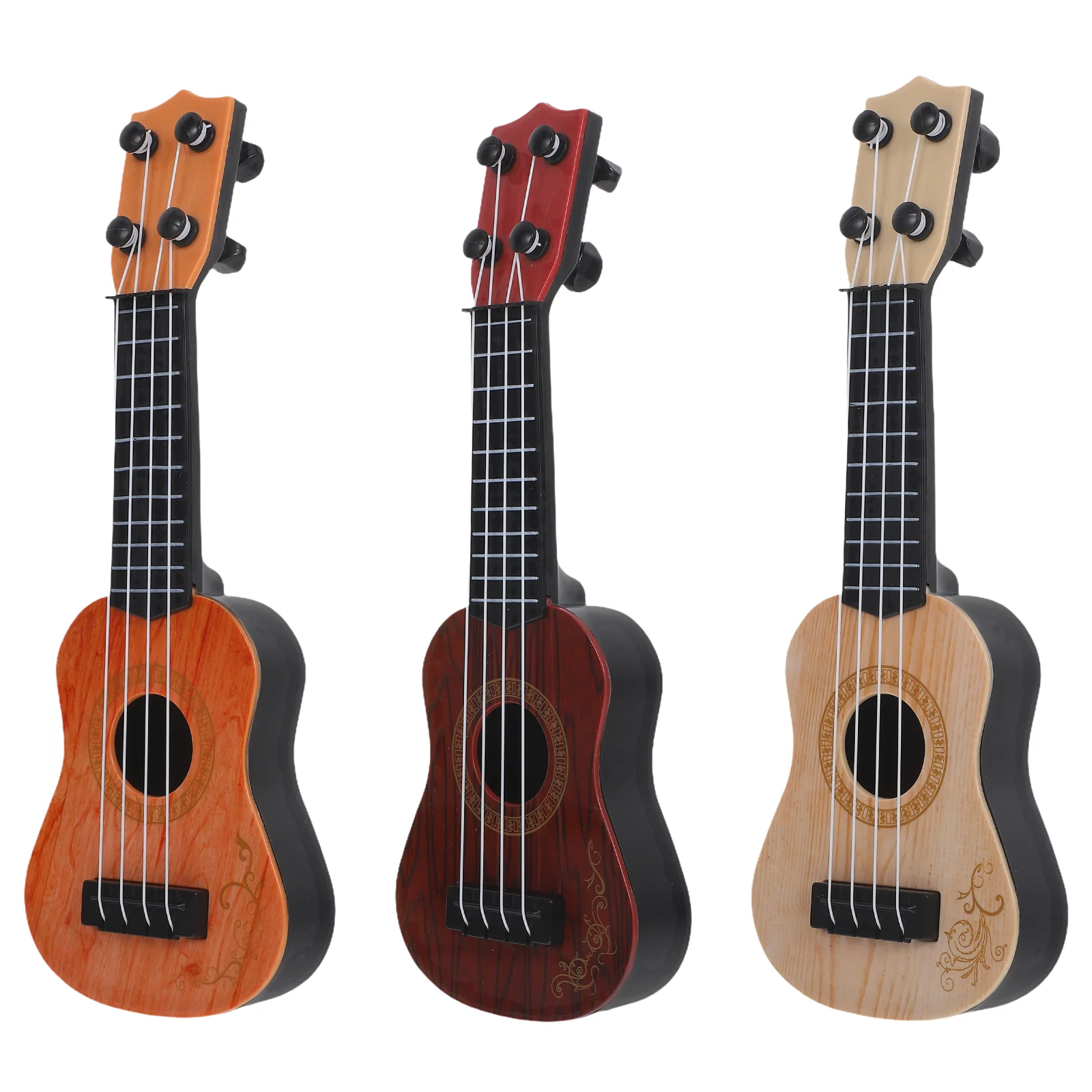 3 Stuks Mini Ukelele Muziekinstrumenten Speelgoed Kids Gitaar Kleine Creatieve Beginner Speelgoed Voor Peuter Plastic