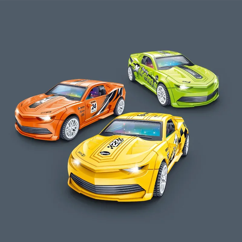 TEMIKIDS Simulation Creative Inertia Sound And Light City Race Car Music Light Car Model Children'S Toy Birthday Gift B186