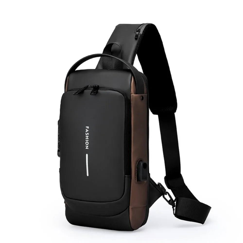 

Oxford Fabric Coded Lock Fanny Pack Water Proof Anti Theft Sport Chest Bag Multi-pocket Large Capacity Motorcycle Riding Bag