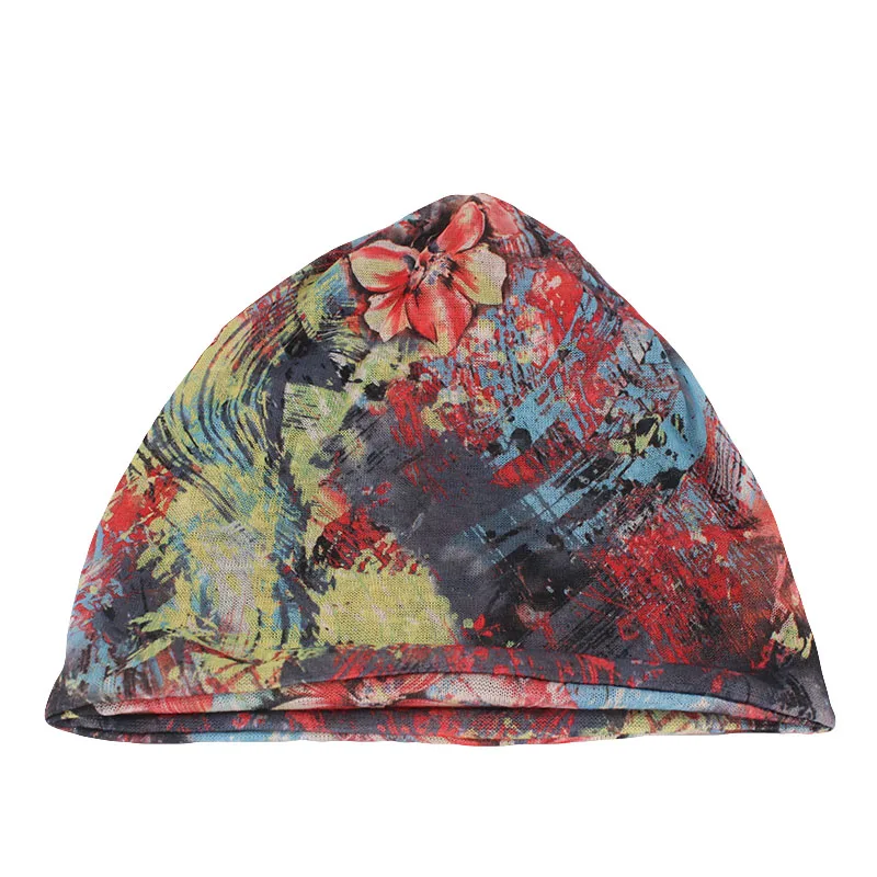 Neue Sommer Mode Frauen Mützen Casual Outdoor Atmungsaktive Spitze Mädchen Tanz Hut Schal Weiche Blumen Beanie Stricken Warme Postpartale Hut – Detail 4