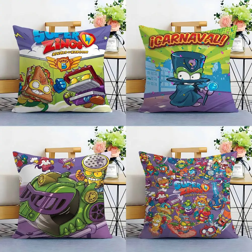 S-Superzings наволочка с героями мультфильмов, декоративная домашняя подушка с двусторонним принтом, короткая плюшевая подушка, наволочка, подарок