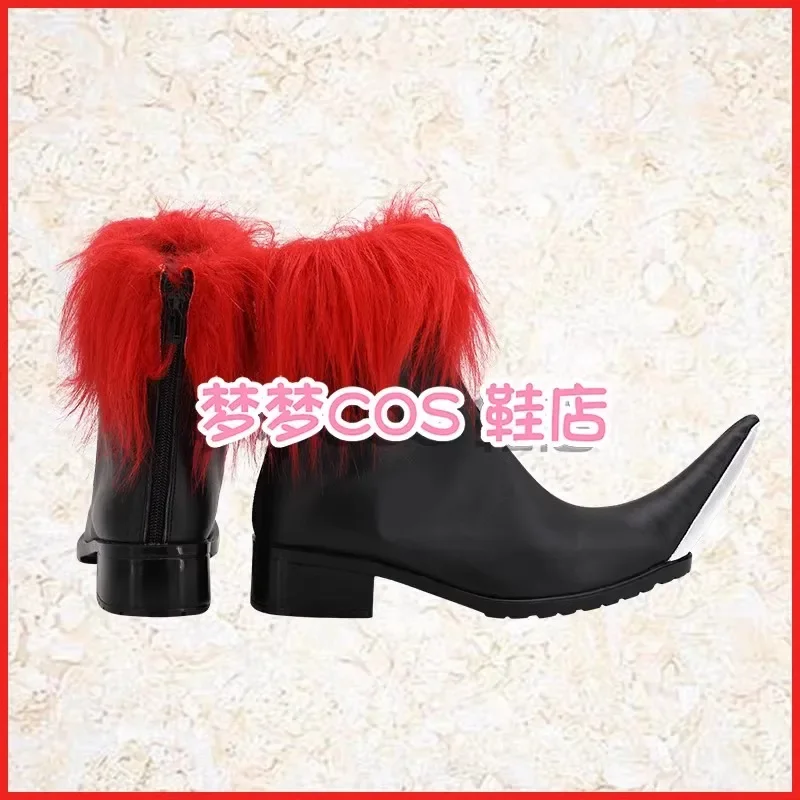 Botas pretas de couro para homens e mulheres, sapatos de cosplay, anime, bungou, vadios, Valentin, gógol, Halloween, carnaval